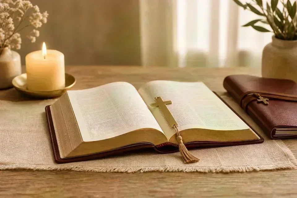 bibleverse Today screen showing scripture and devotional actions