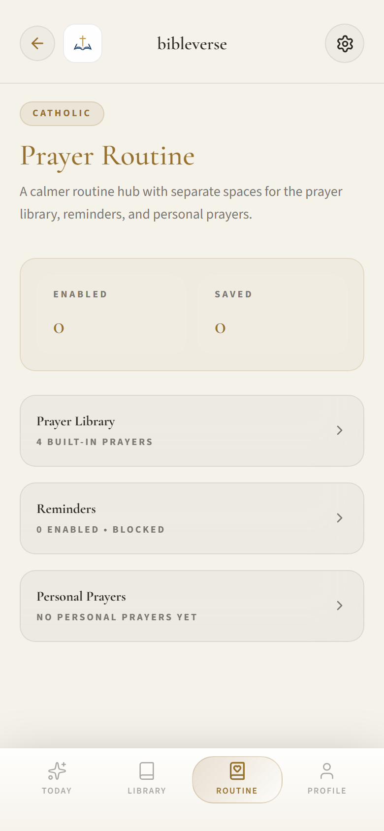 bibleverse prayer routine screen